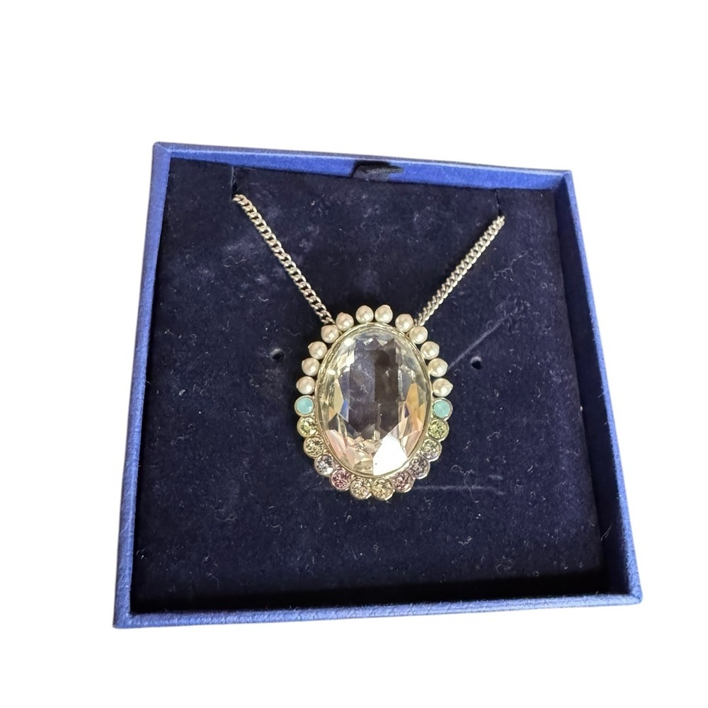 Swarovski Calista Silver Necklace with Crystal Pendant - Picture 2 of 4